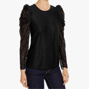 NWT Kate Spade Women’s Black Lace Blouse, long sleeve Size L